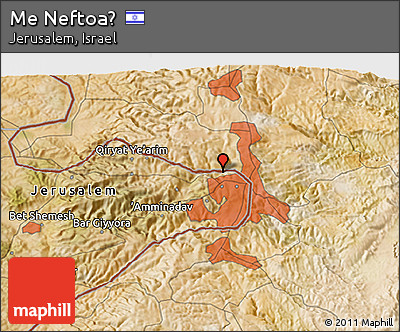 Satellite 3D Map of Me Neftoaẖ