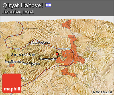 Satellite 3D Map of Qiryat HaYovel