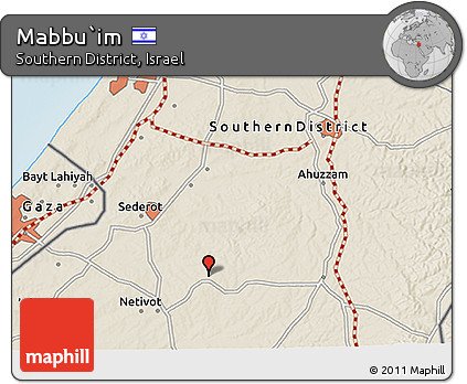 Shaded Relief 3D Map of Mabbu`im