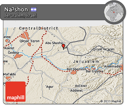 Shaded Relief 3D Map of Naẖshon