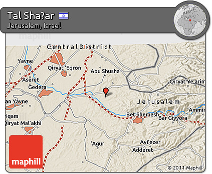 Shaded Relief 3D Map of Tal Shaẖar