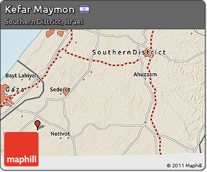 Shaded Relief 3D Map of Kefar Maymon
