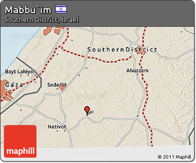 Shaded Relief 3D Map of Mabbu`im