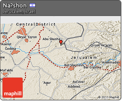 Shaded Relief 3D Map of Naẖshon