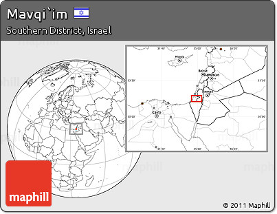 Blank Location Map of Mavqi`im