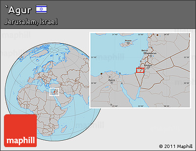Gray Location Map of `Agur