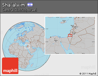 Gray Location Map of Sha`alvim