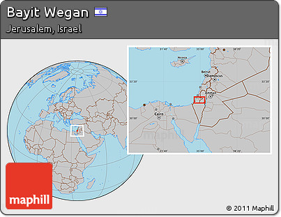 Gray Location Map of Bayit Wegan