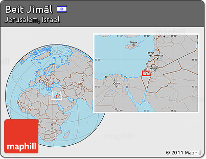 Gray Location Map of Beit Jimāl
