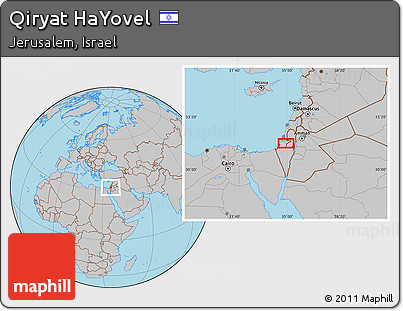 Gray Location Map of Qiryat HaYovel