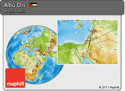 Physical Location Map of Abū Dīs