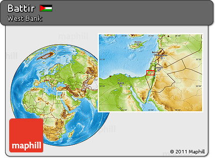 Physical Location Map of Battir