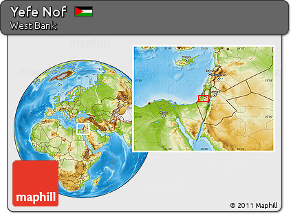 Physical Location Map of Yefe Nof