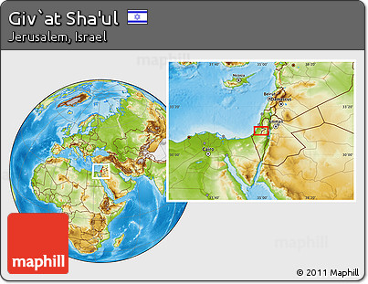 Physical Location Map of Giv`at Sha'ul