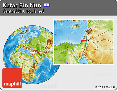 Physical Location Map of Kefar Bin Nun