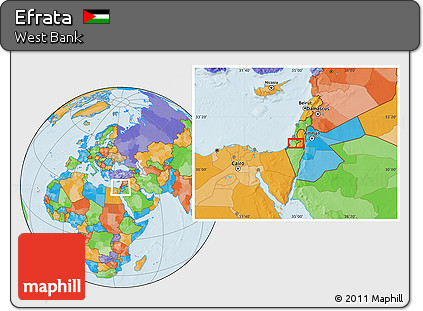 Political Location Map of Efrata