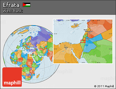 Political Location Map of Efrata
