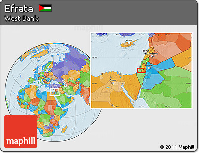 Political Location Map of Efrata