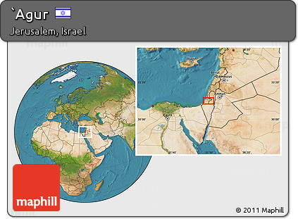 Satellite Location Map of `Agur