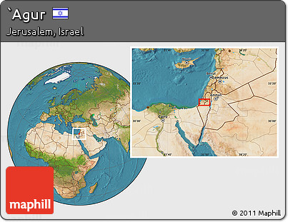 Satellite Location Map of `Agur