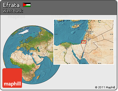 Satellite Location Map of Efrata