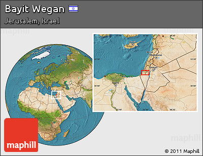 Satellite Location Map of Bayit Wegan