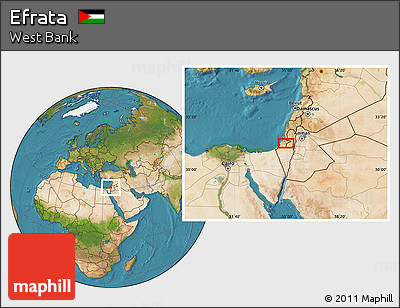 Satellite Location Map of Efrata