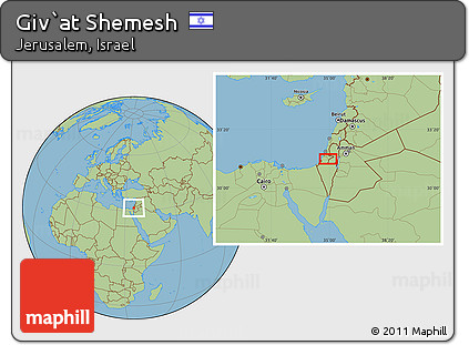 Savanna Style Location Map of Giv`at Shemesh
