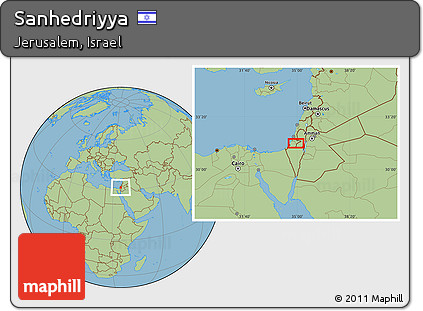 Savanna Style Location Map of Sanhedriyya