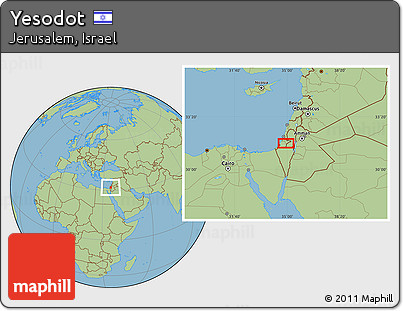 Savanna Style Location Map of Yesodot