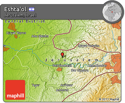 Physical Map of Eshta'ol