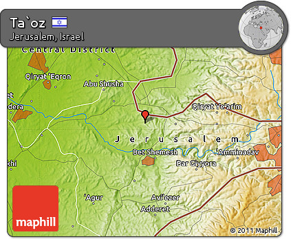Physical Map of Ta`oz