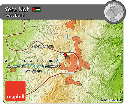 Physical Map of Yefe Nof