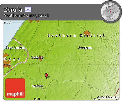 Physical Map of Zeru`a