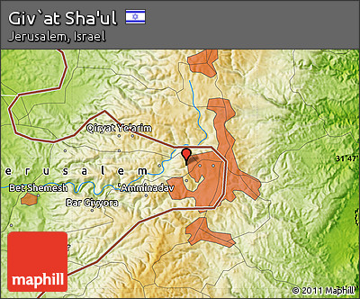 Physical Map of Giv`at Sha'ul
