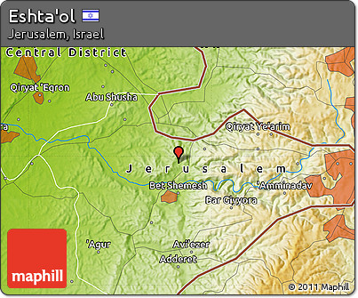 Physical Map of Eshta'ol