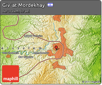 Physical Map of Giv`at Mordekhay