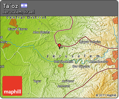 Physical Map of Ta`oz