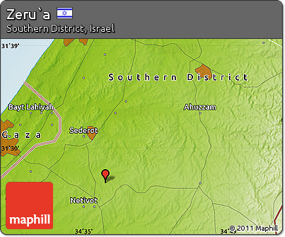 Physical Map of Zeru`a