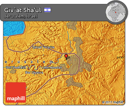 Political Map of Giv`at Sha'ul