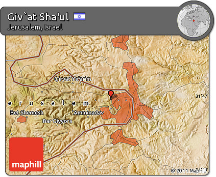 Satellite Map of Giv`at Sha'ul
