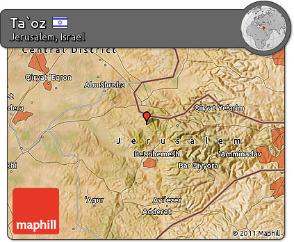 Satellite Map of Ta`oz