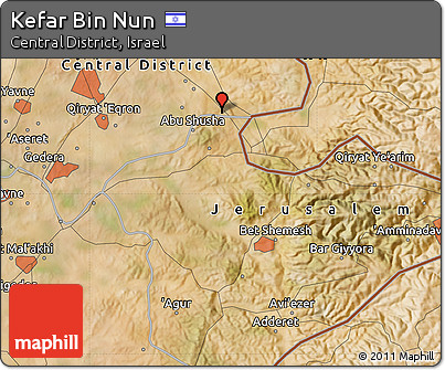 Satellite Map of Kefar Bin Nun