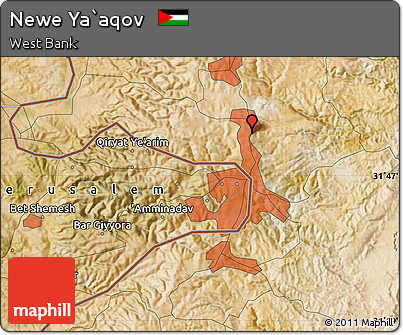 Satellite Map of Newe Ya`aqov