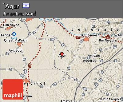 Shaded Relief Map of `Agur