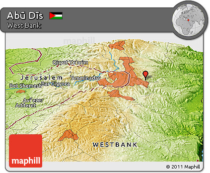 Physical Panoramic Map of Abū Dīs