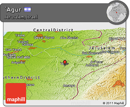 Physical Panoramic Map of `Agur