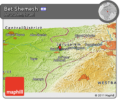 Physical Panoramic Map of Bet Shemesh