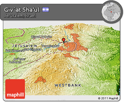 Physical Panoramic Map of Giv`at Sha'ul