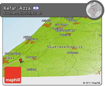Physical Panoramic Map of Kefar `Azza
